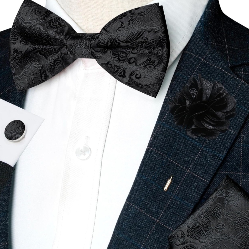 Men's Black and Blue Checkered Blazer